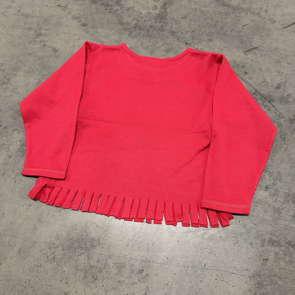 90s Kids Disney Pocahontas T-Shirt Size M 5/6 Longsleeve Fringe Pink - Picture 9 of 10